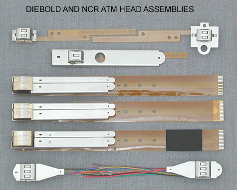 Diebold and NCR ATM head assemblies